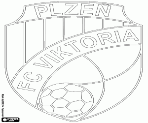 desenho de Escudo do FC Viktoria Plzeň para colorir