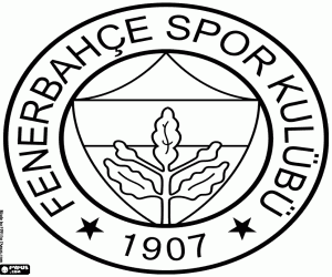 desenho de Escudo do Fenerbahçe Spor Kulubu para colorir