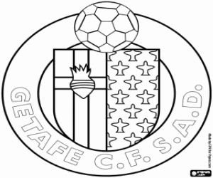 desenho de Escudo do Getafe CF para colorir