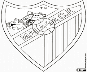 desenho de Escudo do Málaga CF para colorir