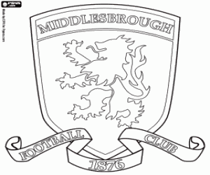 desenho de Escudo do Middlesbrough FC para colorir