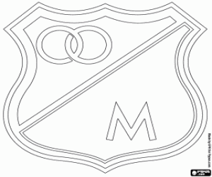 desenho de Escudo do Millonarios FC para colorir