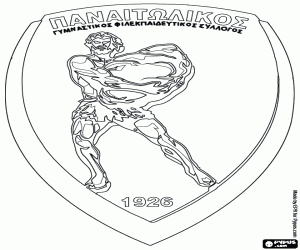 desenho de Escudo do Panetolikos FC para colorir