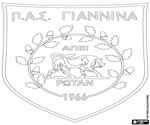 desenho de Escudo do PAS Giannina para colorir