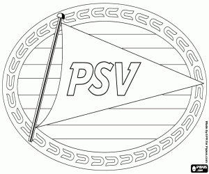 desenho de Escudo do PSV Eindhoven para colorir