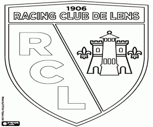 desenho de Escudo do Racing Club de Lens para colorir