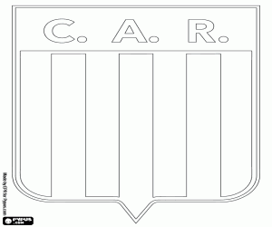 desenho de Escudo do Racing de Córdoba para colorir