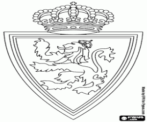 desenho de Escudo do Real Zaragoza, Saragoça para colorir