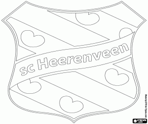 desenho de Escudo do SC Heerenveen para colorir