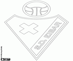 desenho de Escudo do SD Eibar para colorir