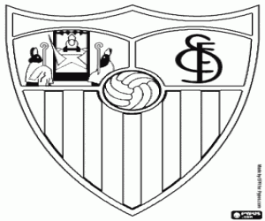 desenho de Escudo do Sevilla FC para colorir