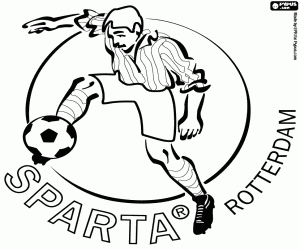 desenho de Escudo do Sparta Roterdã para colorir