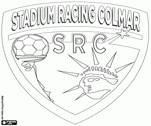 desenho de Escudo do Stadium Racing Colmar para colorir