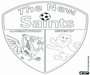desenho de Escudo do The New Saints FC para colorir