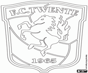 desenho de Escudo do Twente Enschede para colorir