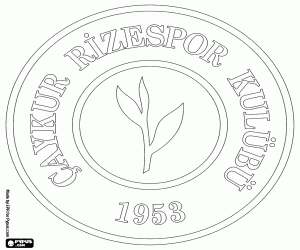 desenho de Escudo do Çaykur Rizespor para colorir