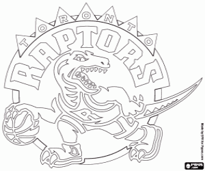 desenho de Escudo dos Toronto Raptors para colorir
