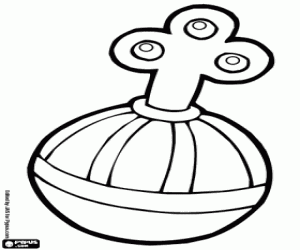 desenho de Esfera com uma cruz para colorir