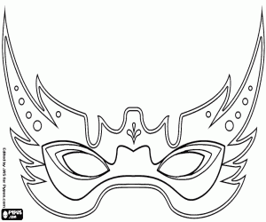 desenho de Espetacular anteface de Carnaval para colorir