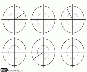 desenho de Esquemas com 6 tipos de ângulos para colorir