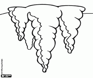 desenho de Umas estalactites de uma mina para colorir