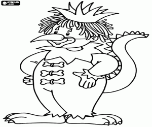 desenho de Uma estranha fantasia de carnaval para colorir