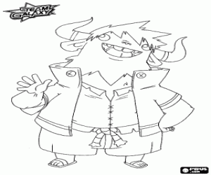 desenho de Estudante alienígena do Team Galaxy para colorir
