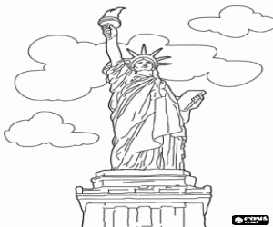 desenho de Estátua da Liberdade, Nova York para colorir