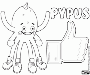 desenho de Eu gosto de Pypus para colorir