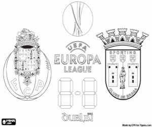 desenho de Europa League Final 2010-2011 para colorir