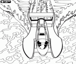 desenho de F1 Powerboat, Hot Wheels para colorir