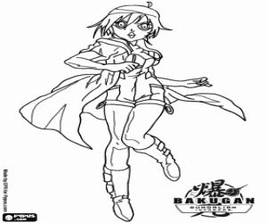 desenho de Fabia Sheen, personagem de Bakugan para colorir