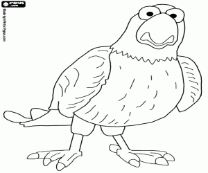 desenho de O falcão Tiberius para colorir