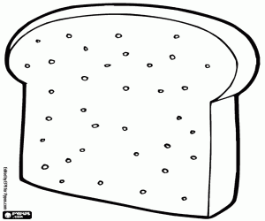 desenho de Fatia de pão para colorir
