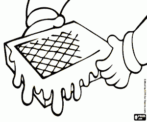 desenho de Um favo de mel artificial para abelhas para colorir