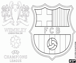 desenho de FC Barcelona, Champions 2011 para colorir
