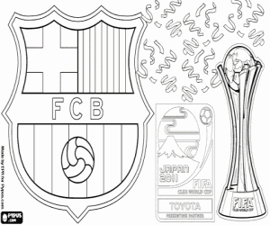 desenho de FC Barcelona,Copa do mundo de clubes 2011 para colorir