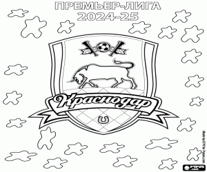 desenho de FC Krasnodar, Premier League 2024-2025 para colorir