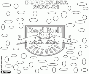 desenho de FC Red Bull Salzburg, campeão 2020-2021 para colorir