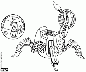 desenho de Fencer, uma esfera de Bakugan para colorir