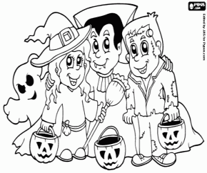desenho de Festa de Halloween para colorir