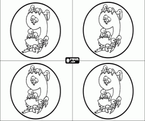 desenho de Festa dos nove anos, convites para colorir