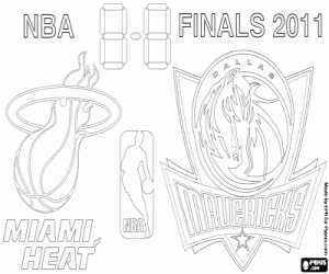 desenho de Finais da NBA 2011 para colorir