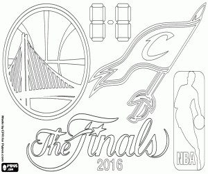 desenho de Finais da NBA de 2016 para colorir