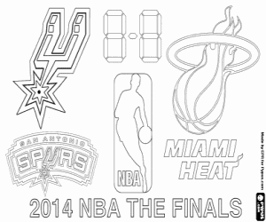 desenho de Finais NBA 2014 para colorir