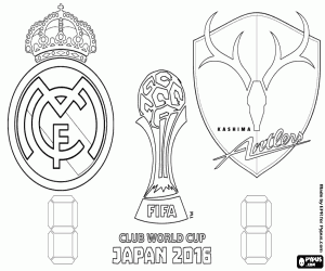 desenho de Final Copa do Mundo de Clubes FIFA 2016 para colorir