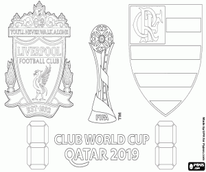 desenho de Final Copa do Mundo de Clubes FIFA 2019 para colorir