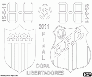desenho de Final Copa Libertadores 2011 para colorir