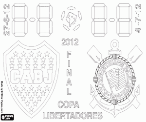 desenho de Final Copa Libertadores 2012 para colorir