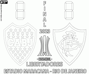desenho de Final Copa Libertadores 2023 para colorir